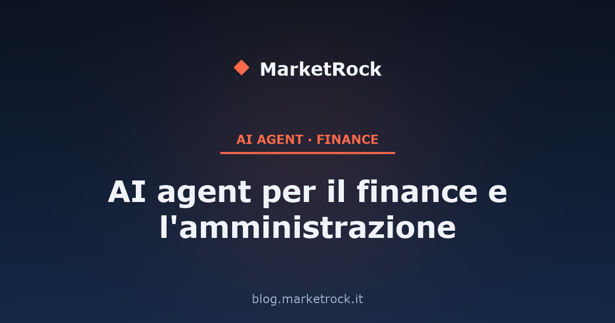 AI agent per il finance e l'amministrazione