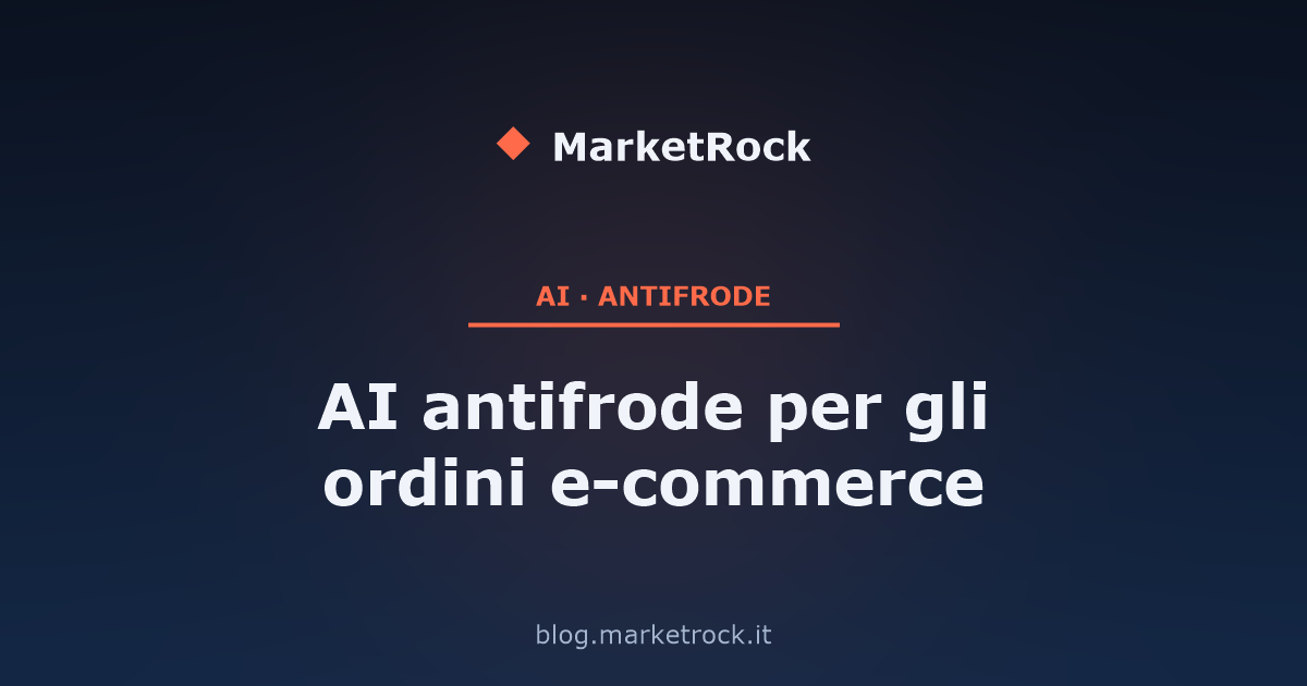 AI antifrode per gli ordini e-commerce