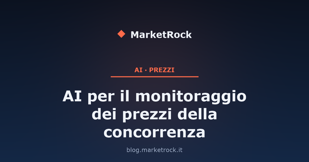 AI per il monitoraggio dei prezzi della concorrenza