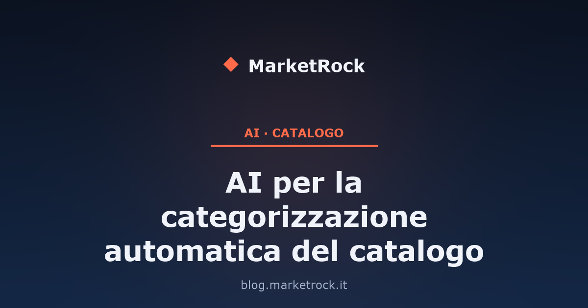 AI per la categorizzazione automatica del catalogo