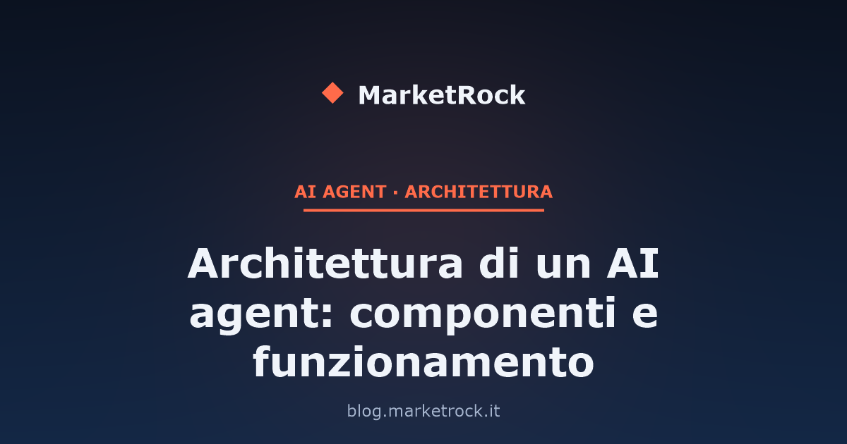 Architettura di un AI agent: componenti e funzionamento