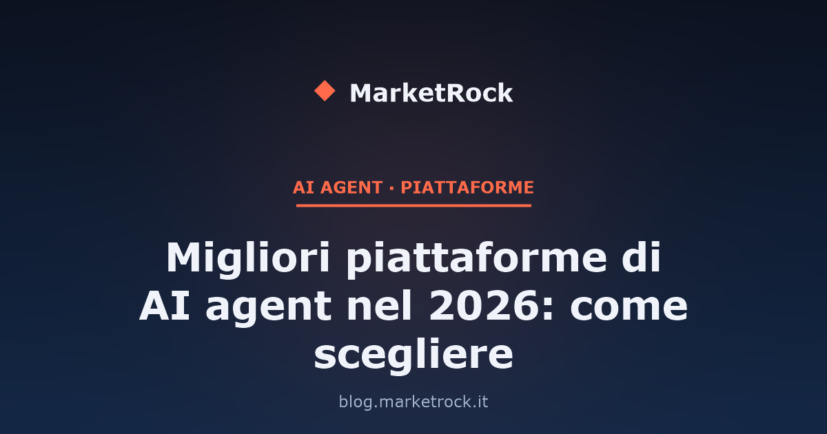 Migliori piattaforme di AI agent nel 2026: come scegliere