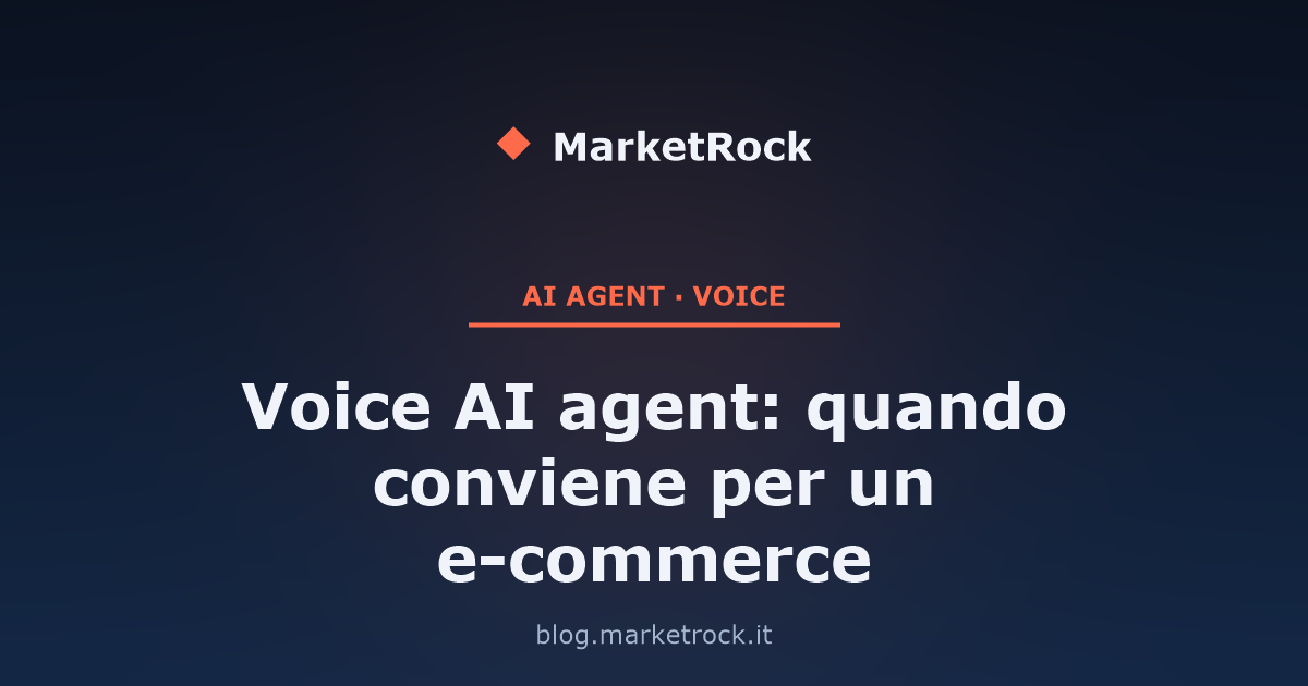 Voice AI agent: quando conviene per un e-commerce